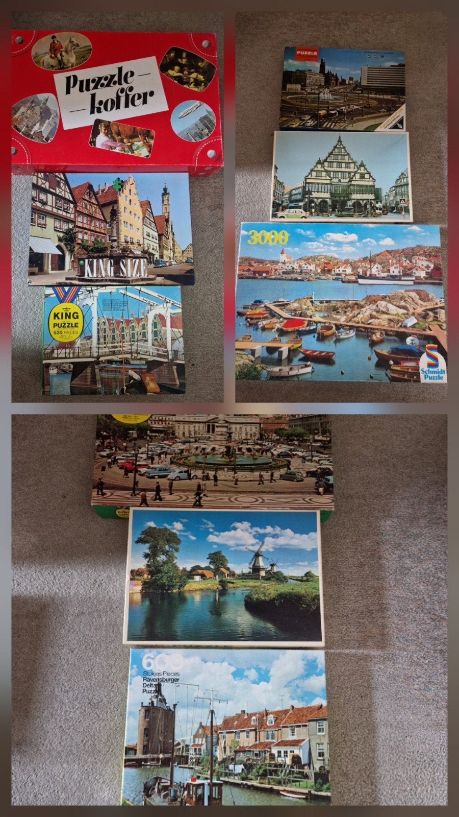 9 vintage puzzels uit de jaren '80, Ophalen, Gebruikt