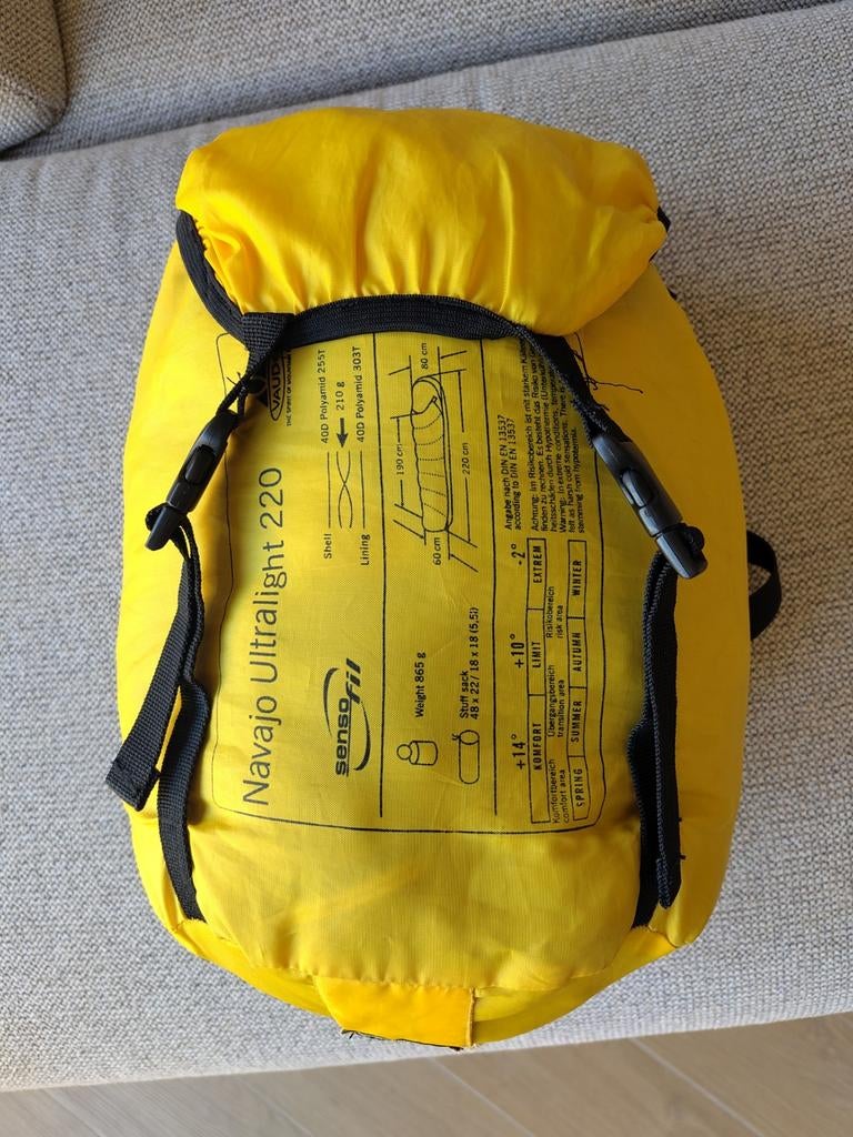 Lichtgewicht slaapzak Vaude Navajo Ultra light 220, Ophalen of Verzenden