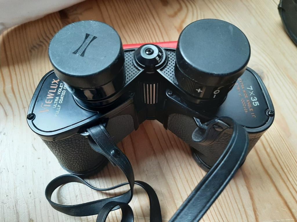 Viewlux Verrekijker 7x35 met hoes, Ophalen, Gebruikt, Minder dan 8x, Porro (met knik)