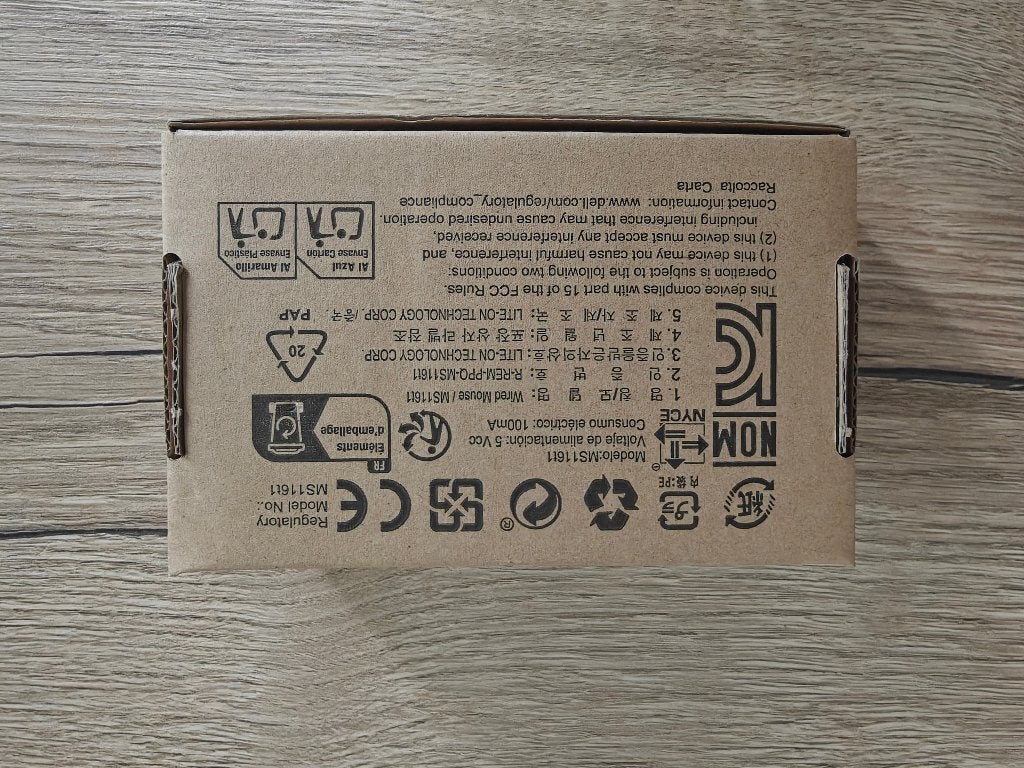 Nieuwe Dell MS116l Bedrade Muis - Zwart, Computers en Software, Ophalen, Rechtshandig, Muis, Nieuw