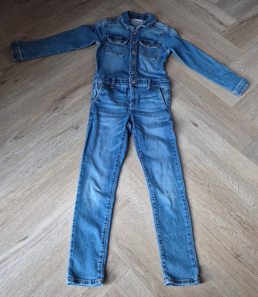 Kids Only jumpsuit van stretch spijkerstof maat 140, Broek, Meisje, Kids Only, Ophalen of Verzenden