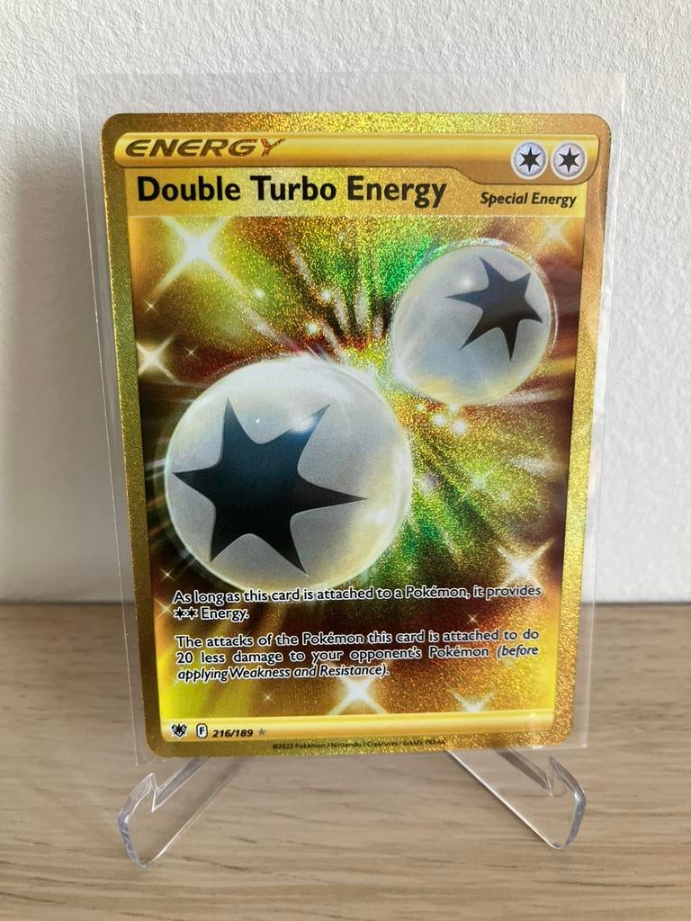Double Turbo Energy 216/189 BOOSTERFRIS, Ophalen of Verzenden, Zo goed als nieuw, Losse kaart, Foil