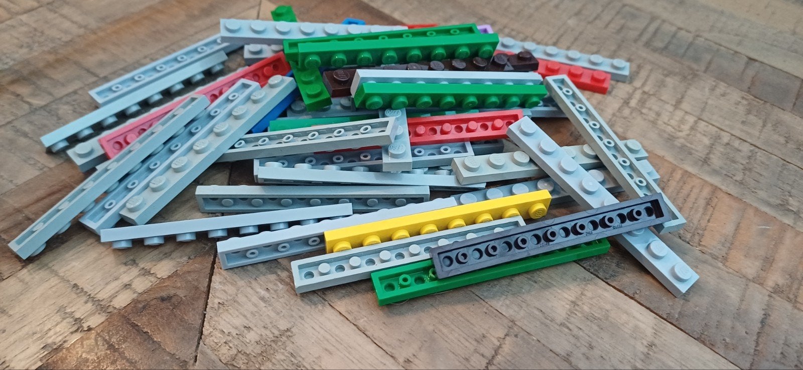 50x Lego Plaat 1x8 - Diverse kleuren #2, Ophalen of Verzenden, Gebruikt, Losse stenen, Lego