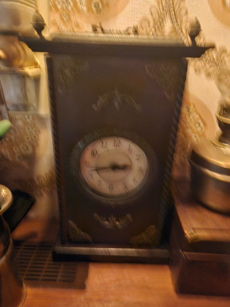 Klok,( kastje) antiek, hout, roodhout, Ophalen, Hout, Gebruikt, Landelijk