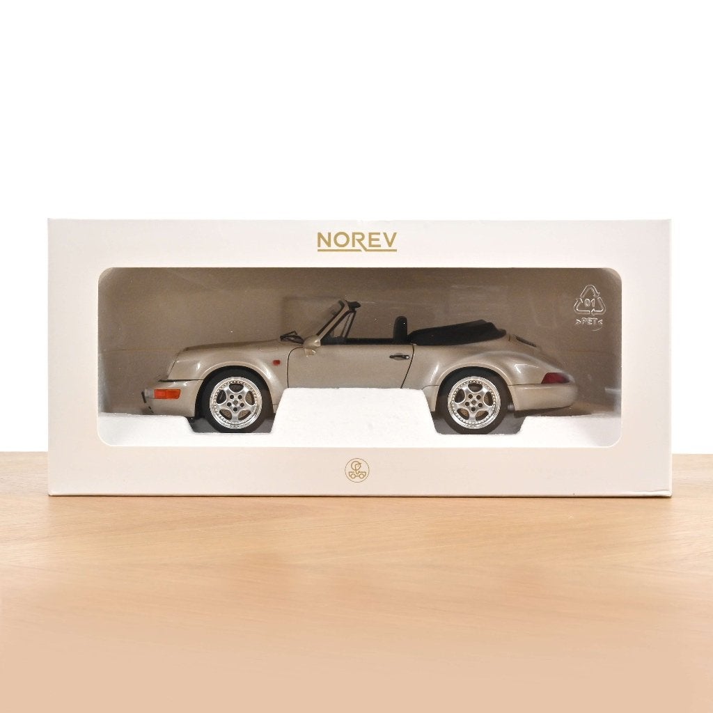 Porsche 911 Turbo cabrio '92 zilver schaal 1/18 NOREV 187140, Verzenden, Nieuw, Auto, Norev