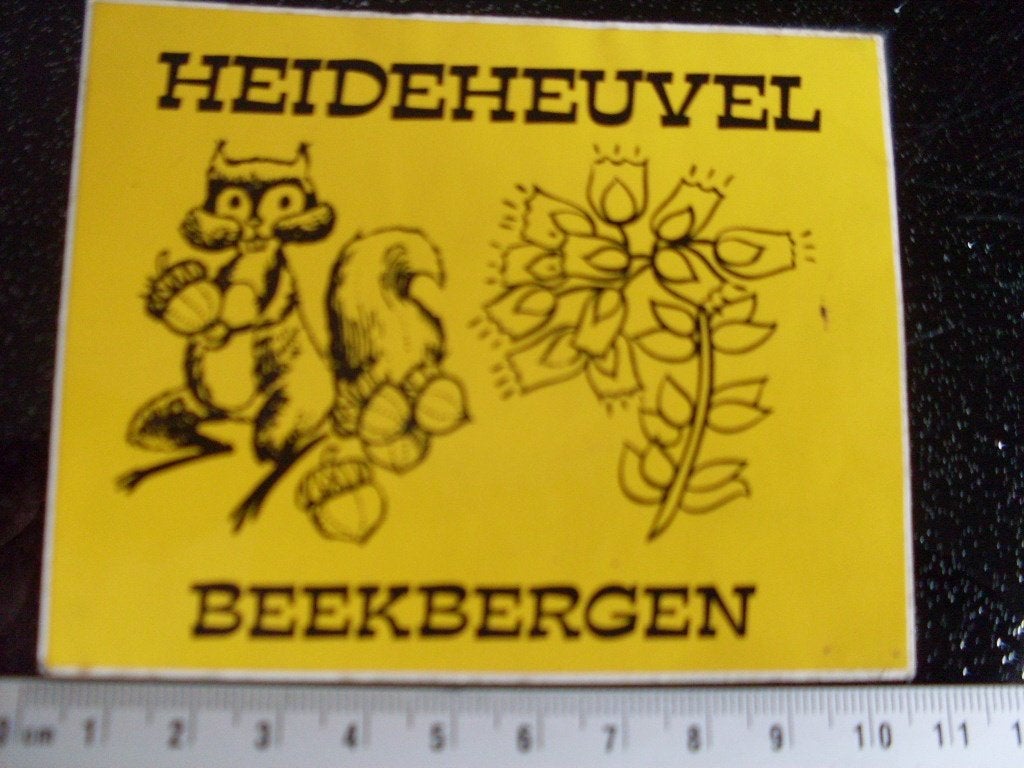sticker heideheuvel beekbergen vintage landal, Verzenden, Zo goed als nieuw, Bedrijf of Vereniging