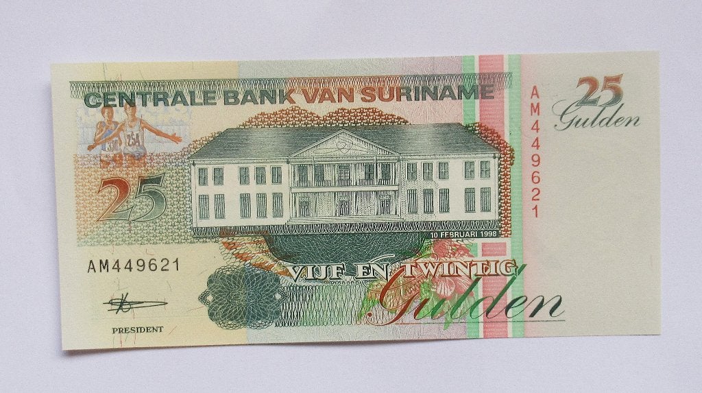 Suriname 25 Gulden 1998, Verzenden, Zuid-Amerika