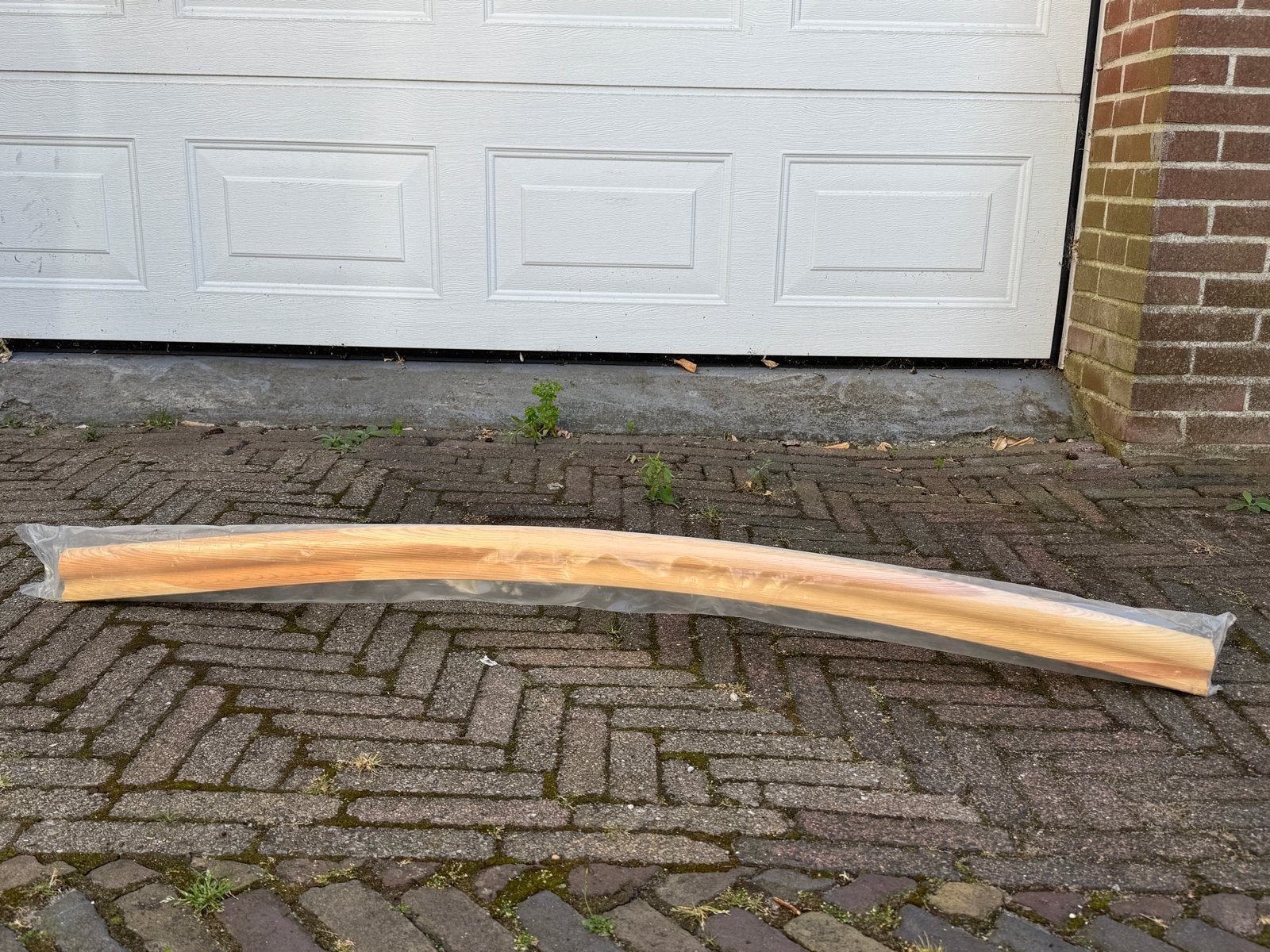 Nieuwe Lamiwood trapleuning 137 cm jaren 30 stijl, Doe-het-zelf en Verbouw, Hout en Planken, Ophalen, Nieuw, Balk, Overige houtsoorten
