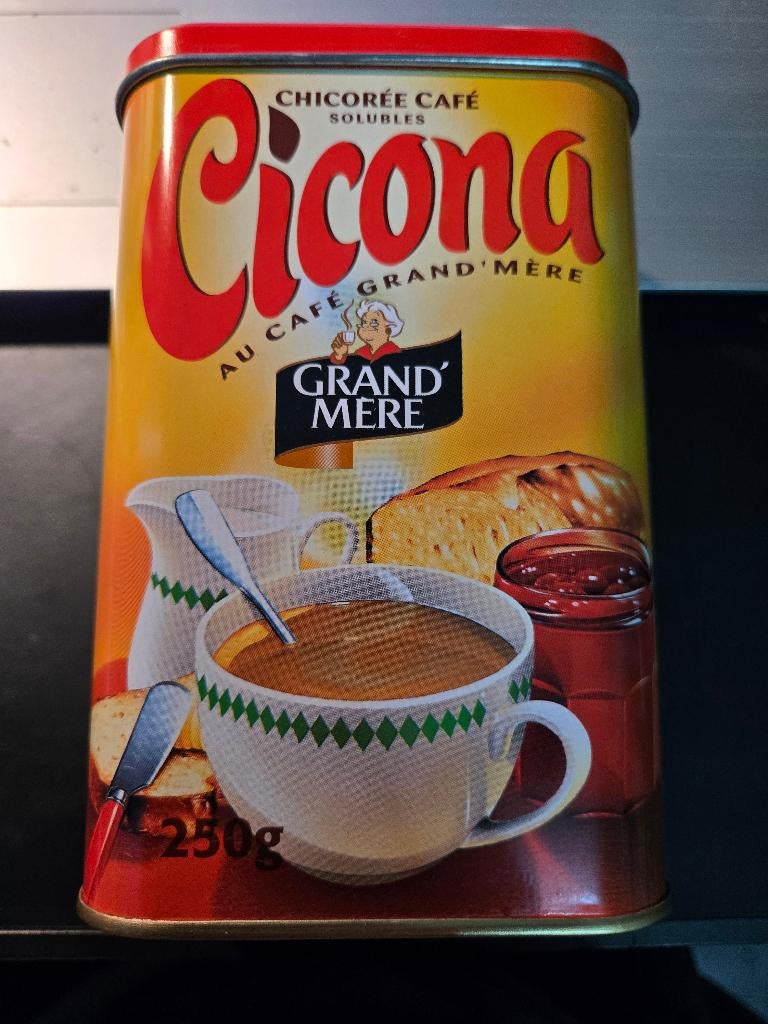 Vintage metalen blik van Cicona chicorei koffie., Verzamelen, Blikken, Ophalen, Zo goed als nieuw, Koffie, Overige merken
