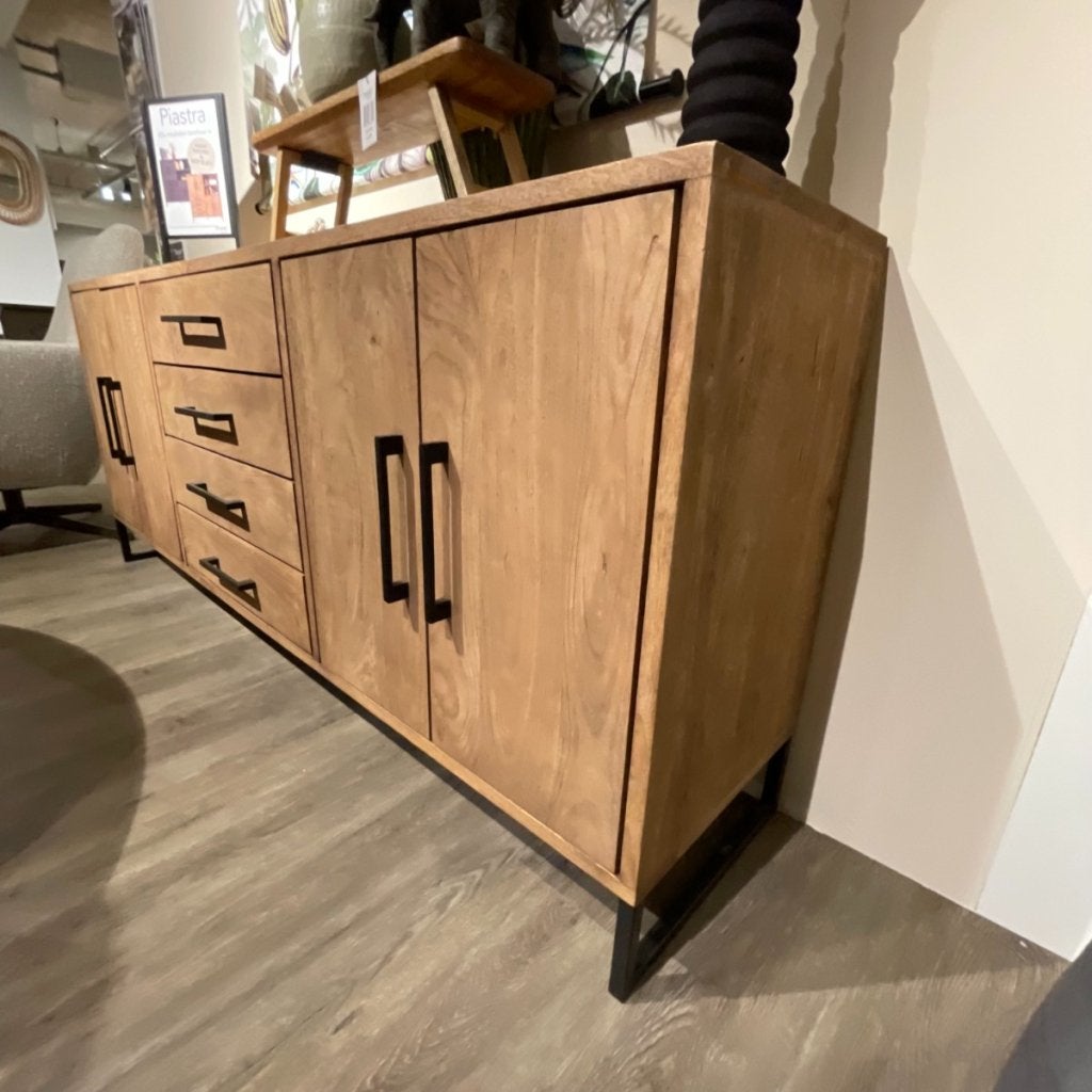 Piastra Dressoir 4D + 4L Mango Warm naturel - Pronto Wonen, Niet ingevuld, Niet ingevuld, Niet ingevuld