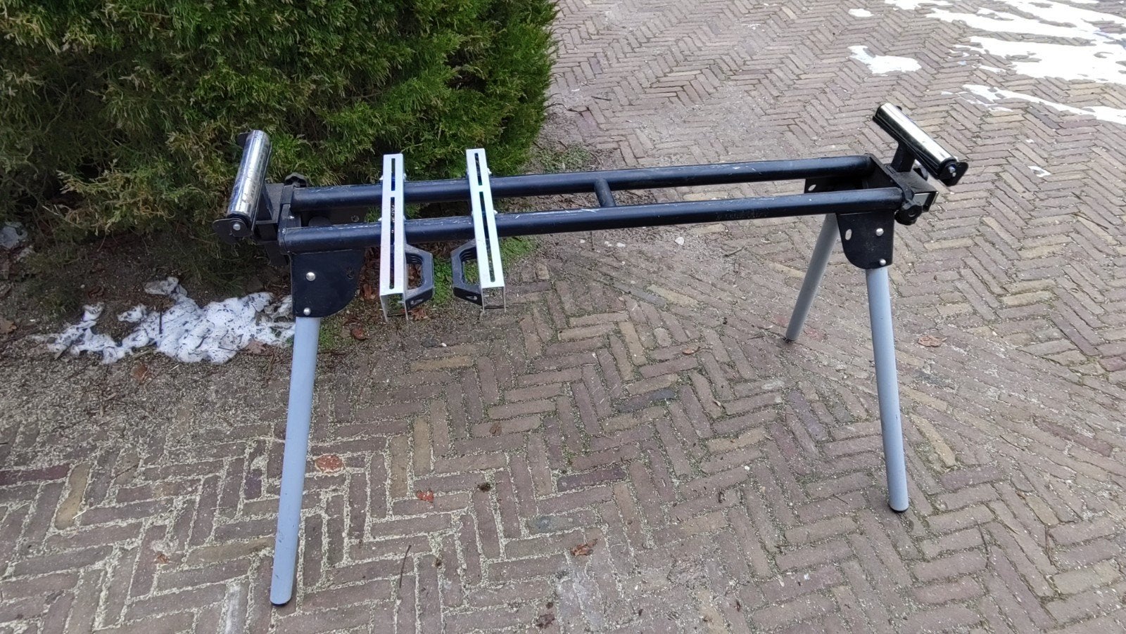 Robuuste Afkortzaag Onderstel met Beugels, 70 mm of meer, Ophalen of Verzenden, Zo goed als nieuw, Afkortzaag