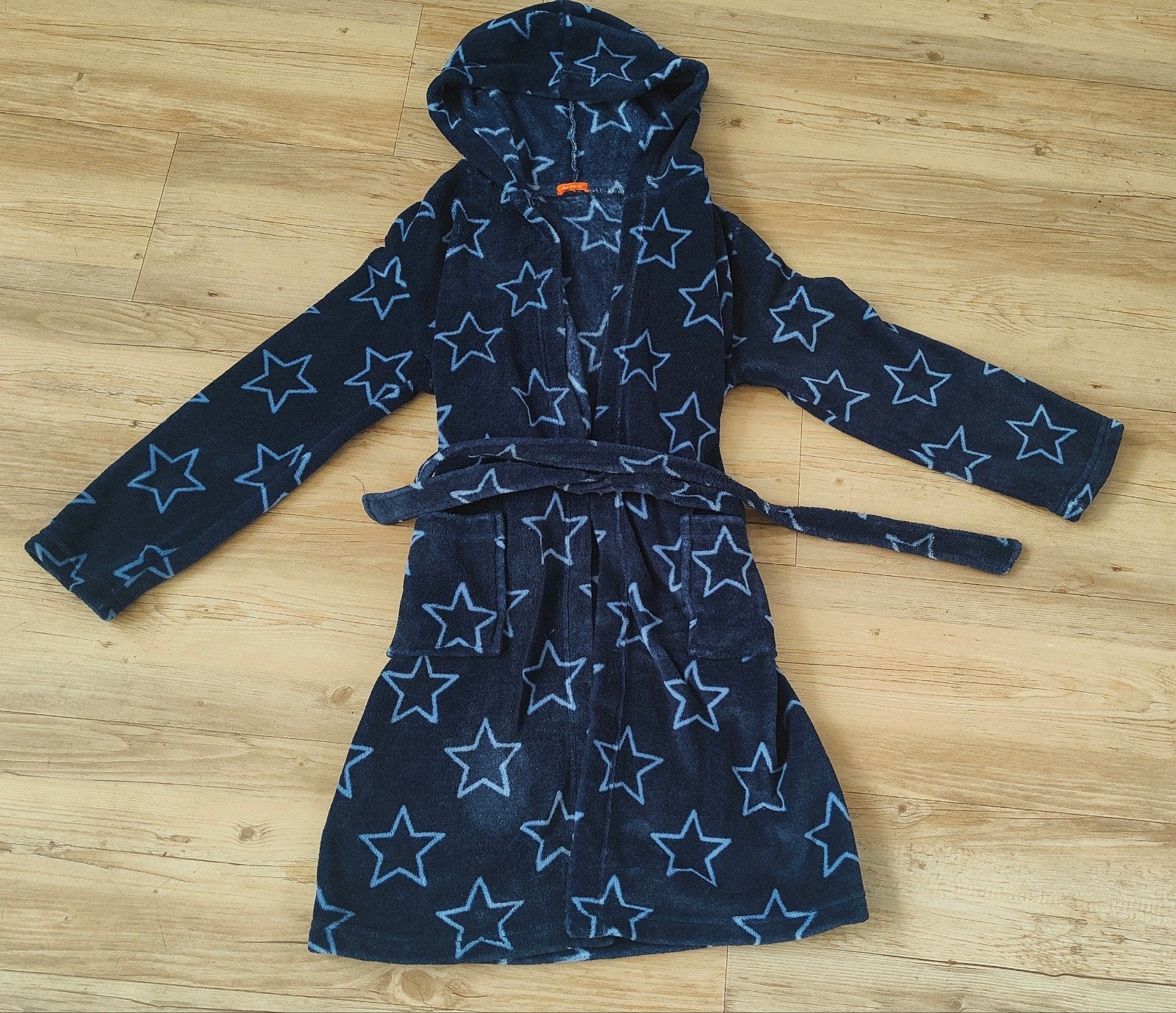 Hema ochtendjas blauw met sterren maat 146/152, Nacht- of Onderkleding, Gebruikt, Jongen of Meisje, Ophalen of Verzenden