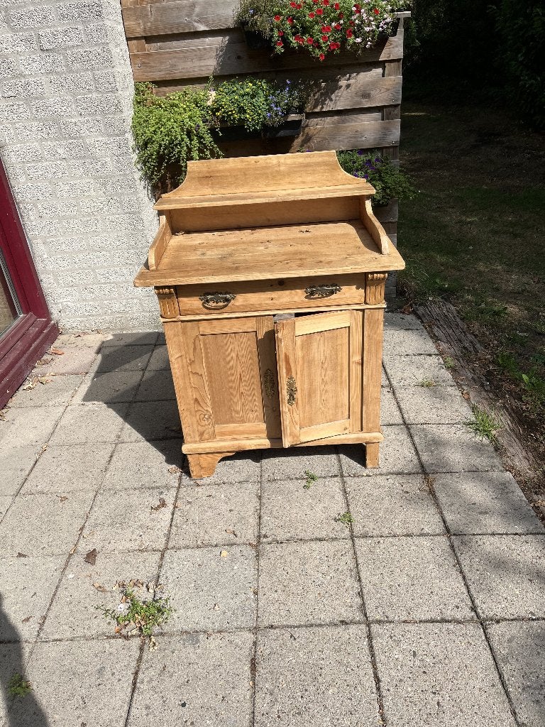 Grenen kastje/commode, Ophalen, Gebruikt, 1 of 2 laden, 50 tot 100 cm