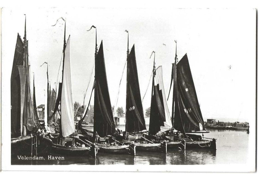 Jt27-121 Volendam-Visserij, Verzenden, 1940 tot 1960, Gelopen, Noord-Holland