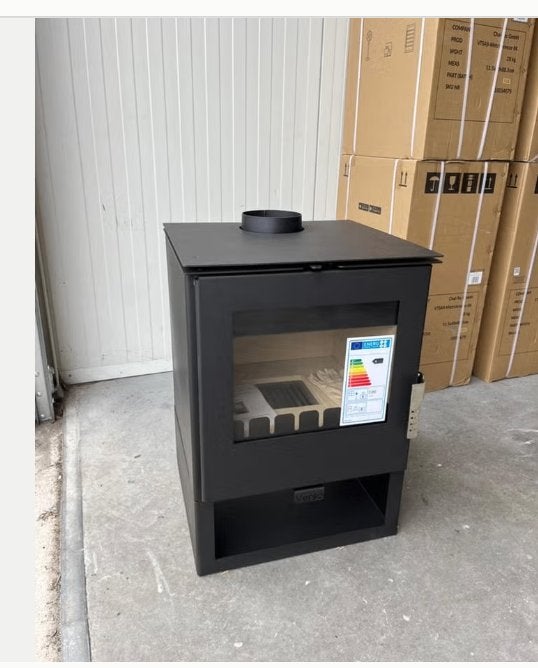 Nieuwe Verso Ina houtkachel 7 kW + complete aansluitset, Huis en Inrichting, Ophalen, Vrijstaand, Hout, Nieuw