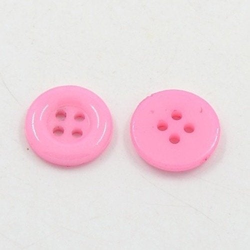 25 Knopen rond roze 12mm, Info@hobbymagic.nl, Hobbymagic, Nieuw, Knoop of Knopen
