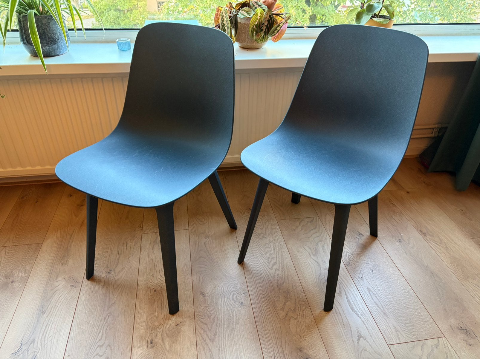Ikea ODGER eetkamer stoelen 2x blauw, Ophalen, Gebruikt, Twee, Blauw