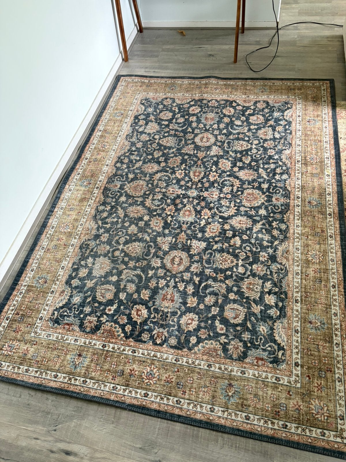 Perzisch tapijt, Huis en Inrichting, Blauw, 200 cm of meer, Ophalen of Verzenden, Zo goed als nieuw