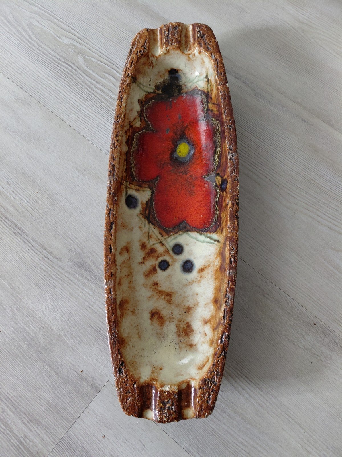 vintage jan van erp xl asbak jaren 60 fat lava space ace, Ophalen of Verzenden
