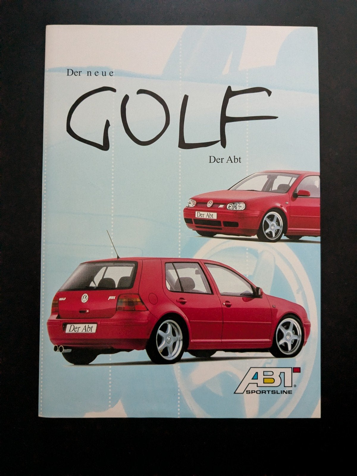 Leaflet A4 VOLKSWAGEN Golf 4 ABT Sportsline 1997 (D), Ophalen of Verzenden, Zo goed als nieuw, Volkswagen