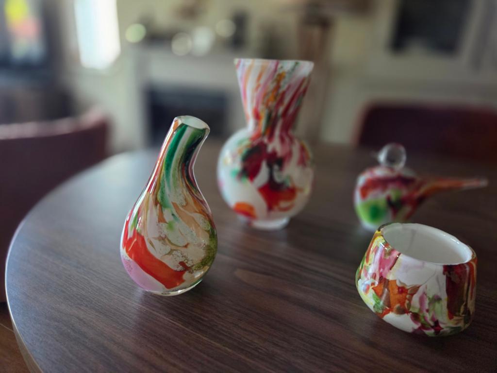 Fidrio Holland vazen,vogeltje., Ophalen, Overige kleuren, Minder dan 50 cm, Glas