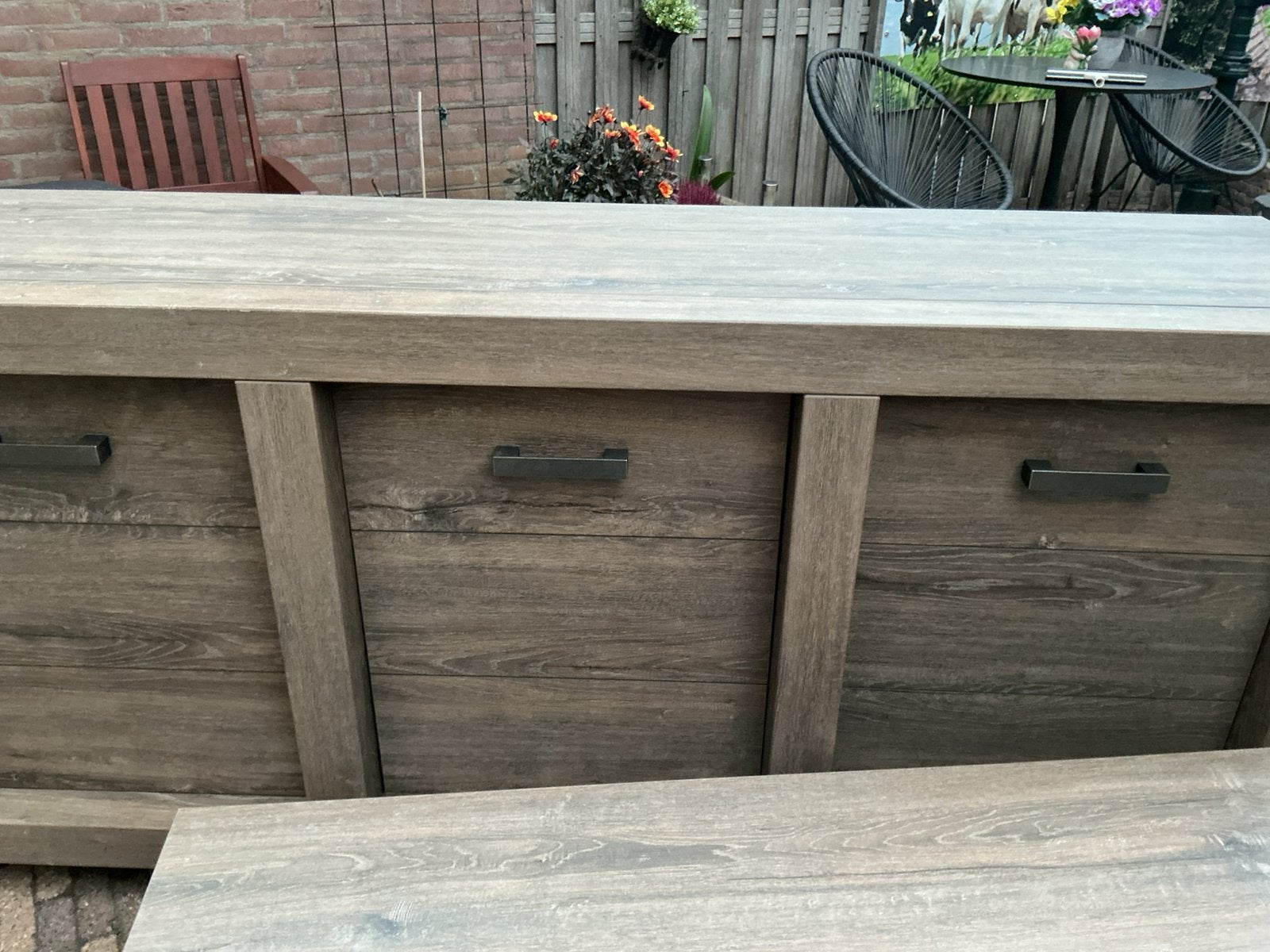 Salon tafel mer dressoir, Ophalen, Met deur(en), 150 tot 200 cm, Zo goed als nieuw