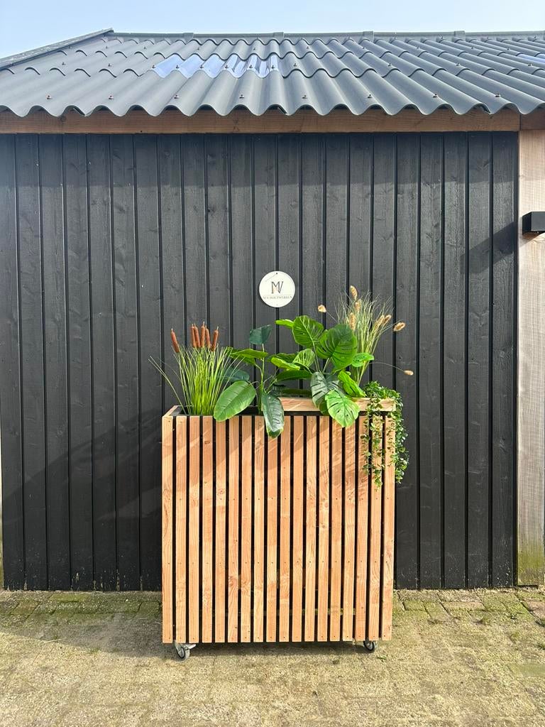Douglas roomdivider met plantenbak  - diverse maten mogelijk, Tuin en Terras, Bloembakken en Plantenbakken, Ophalen, Rond, Nieuw