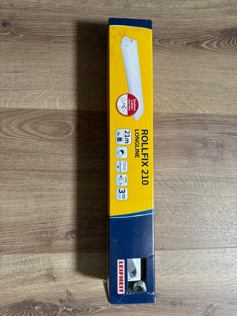 Leifheit Rollfix 210 Longline Wanddroogrek - 21m drooglengte, Ophalen of Verzenden, Nieuw, Wasrek