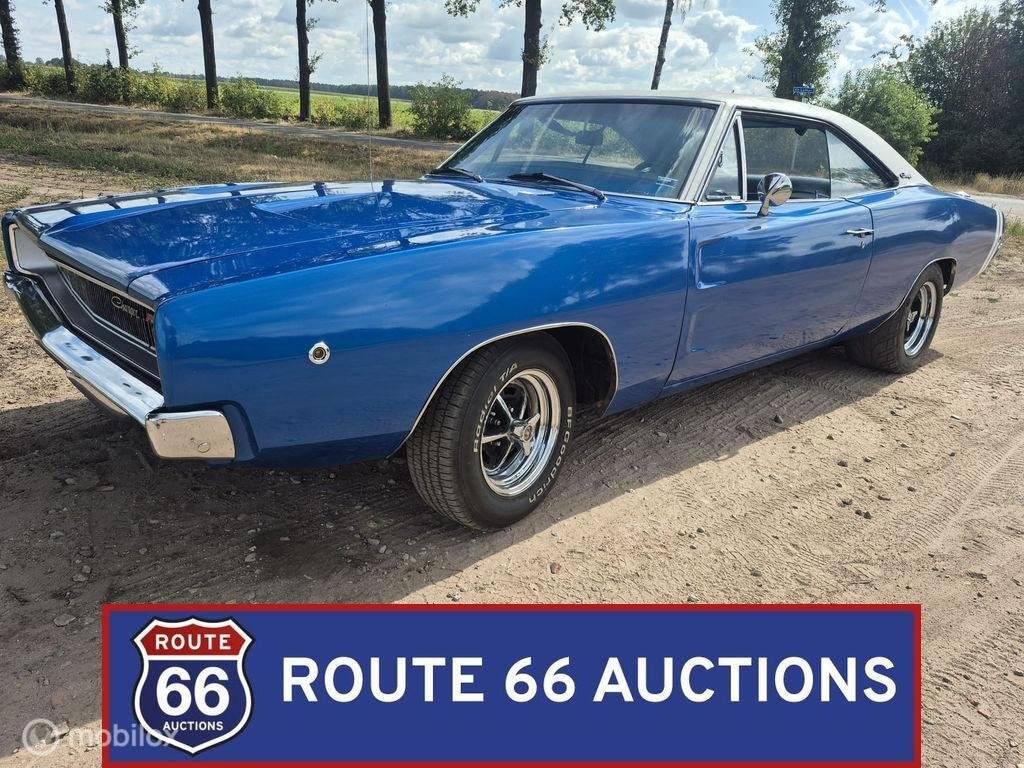 Dodge Charger R/T | 1968 | Route 66 Auctions, Overige carrosserieën, Zwart, Bedrijf, Handgeschakeld