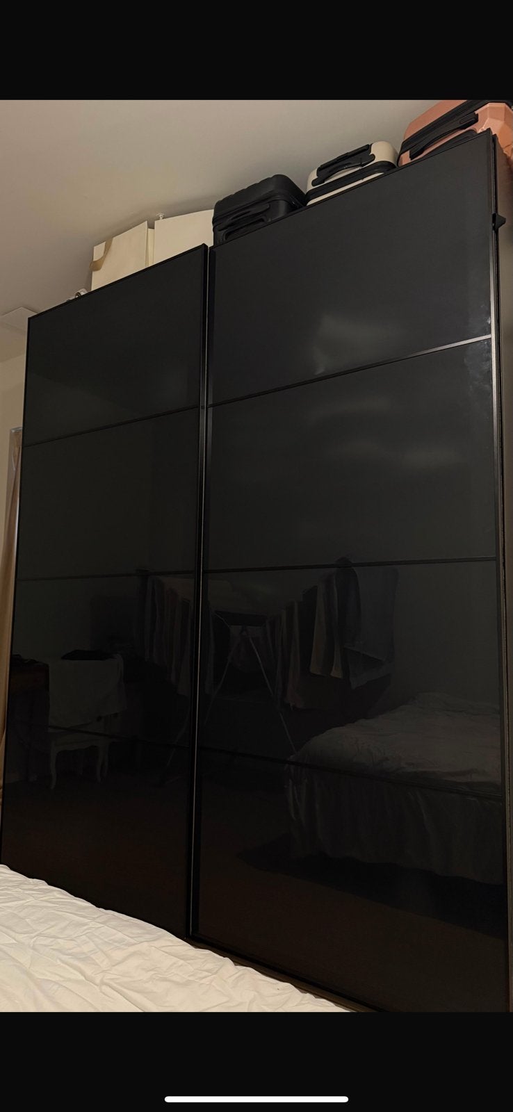 IKEA PAX Kledingkast Mat Zwart - 200x66x236 cm - Deurdempers, Ophalen, Zo goed als nieuw, 50 tot 75 cm, 200 cm of meer