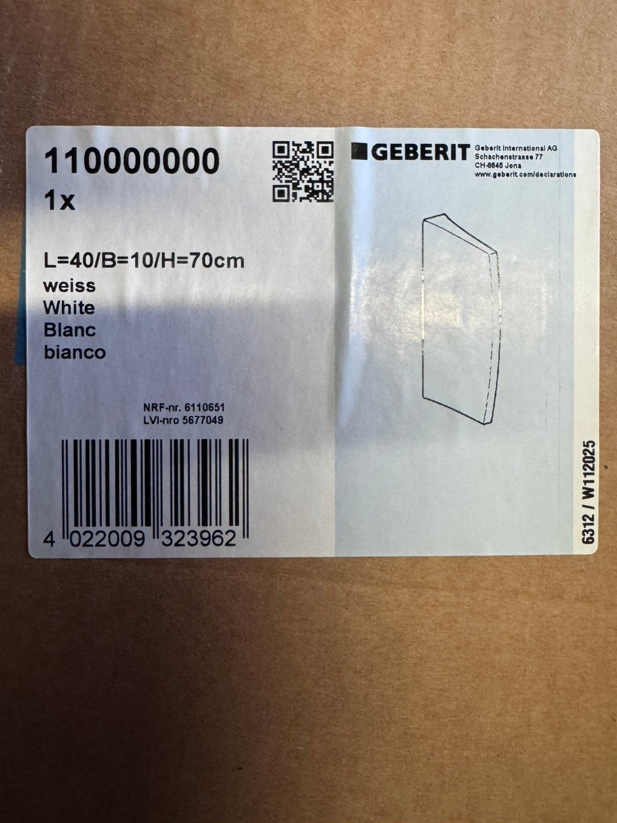 4x Schaamschot keramiek Geberit (voor bij Urinoir’s), Ophalen, Nieuw, Toilet