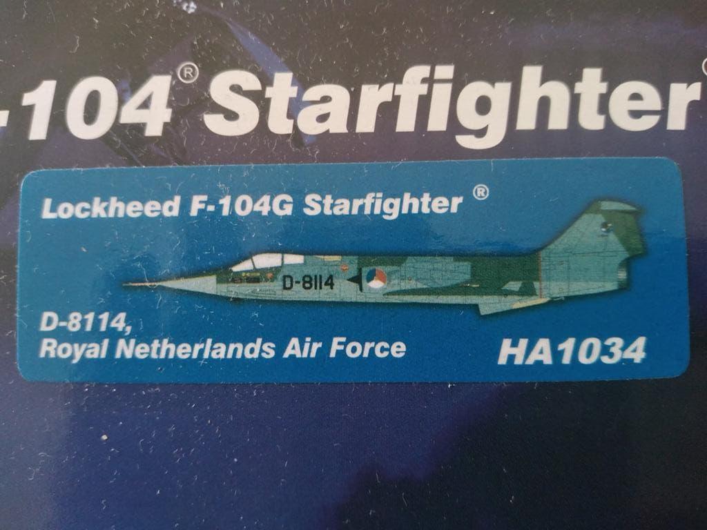 Hobbymaster HA1034 F-104 Starfighter D-8114 RNAF, Ophalen of Verzenden, Nieuw, Schaalmodel