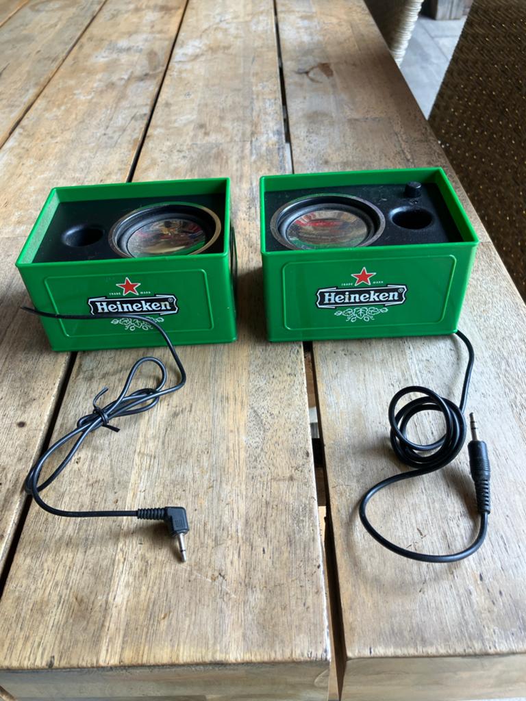 Heineken Speakers - Set van 2, Ophalen, Gebruikt, Minder dan 60 watt, Overige merken
