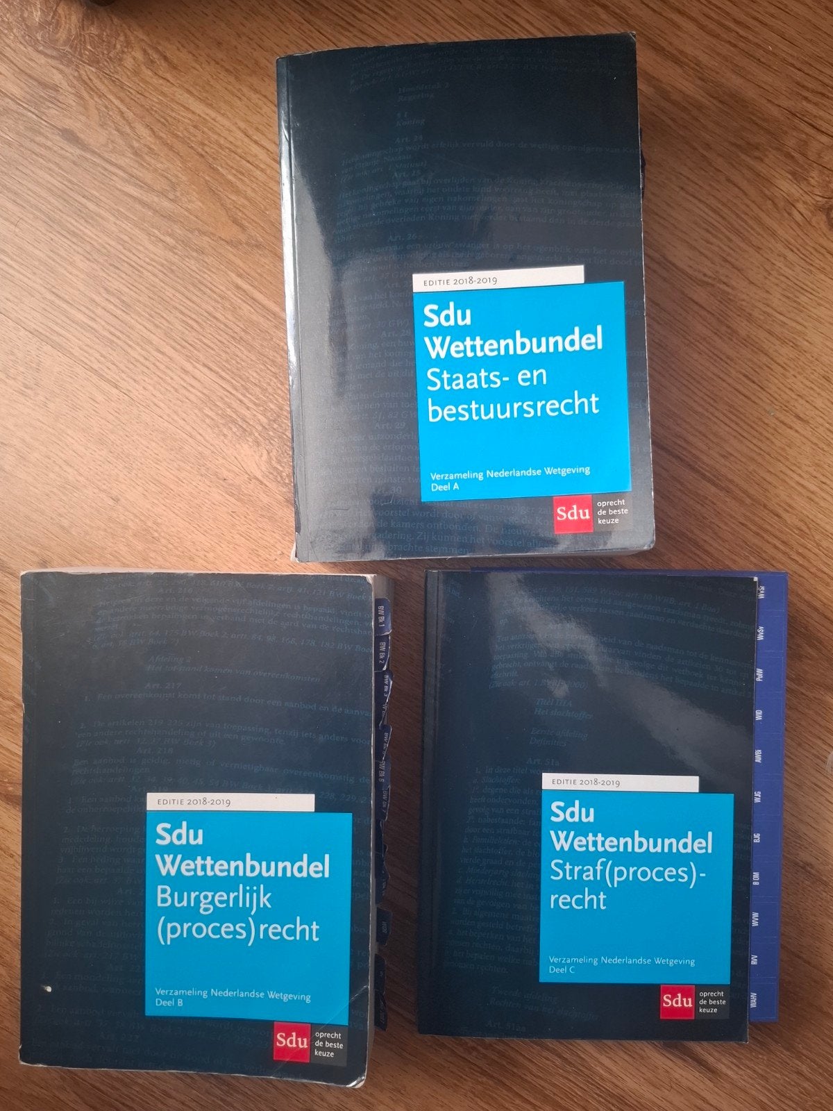 SDU Wettenbundel 2018-2019 (3 delen), Gelezen, SDU, Gamma, HBO