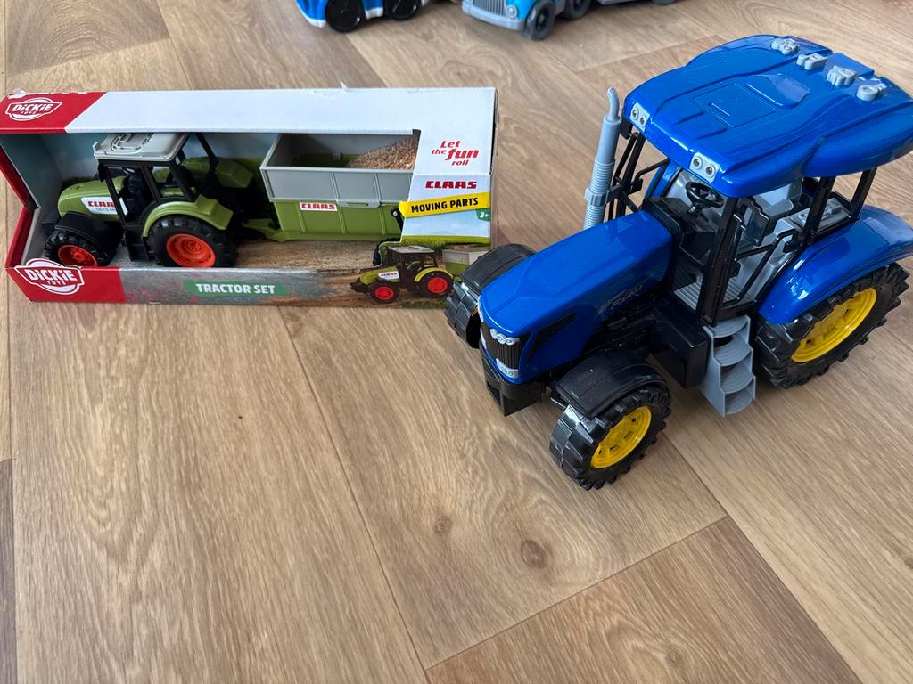 Speelgoed tractor met geluid en aanhanger - Dickie Toys, Kinderen en Baby's, Speelgoed | Speelgoedvoertuigen, Ophalen of Verzenden