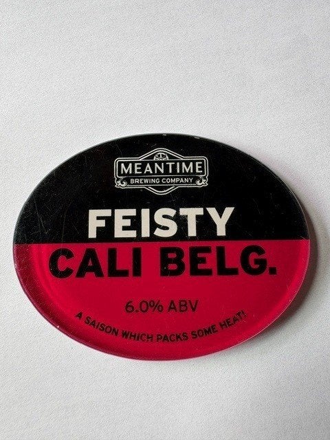 Orginele taplens Meantime Brewing Feisty Cali Belg, Verzamelen, Biermerken, Ophalen of Verzenden, Gebruikt, Overige typen, Overige merken