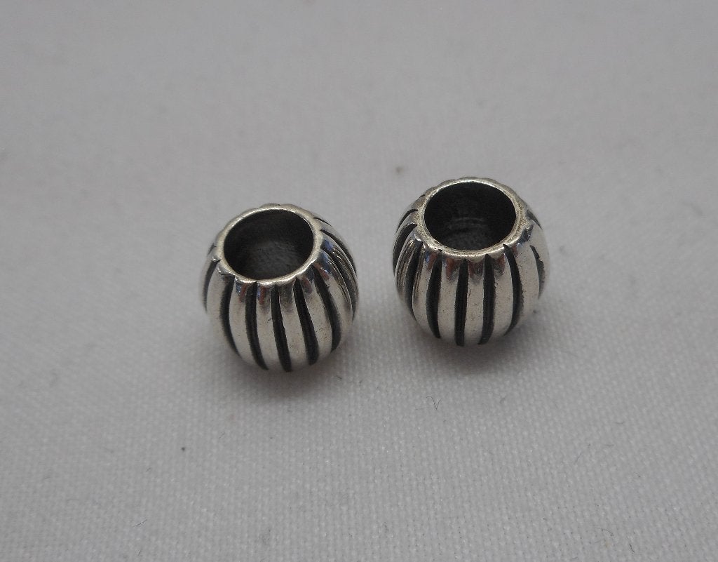 Zilveren set Tedora spacers met ribbel nr.1479, Overige merken, Verzenden, Zo goed als nieuw, 2 of 3 bedels