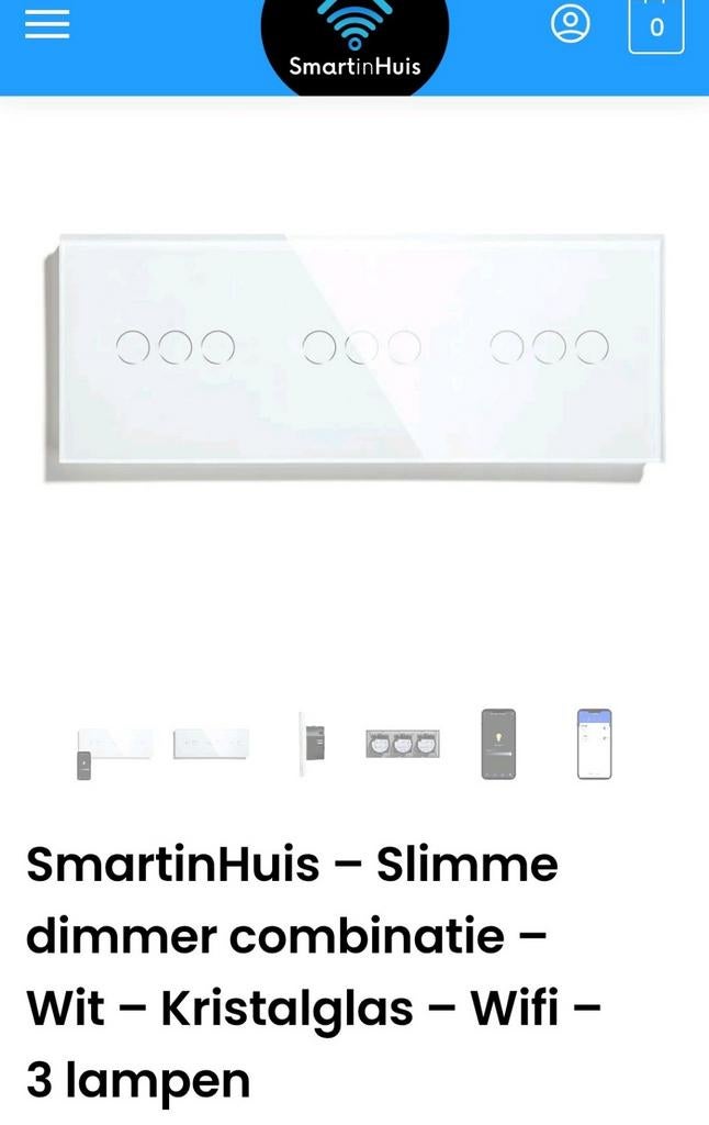 Slimme dimmer drie lampen, Ophalen of Verzenden, Nieuw, Metaal of Aluminium