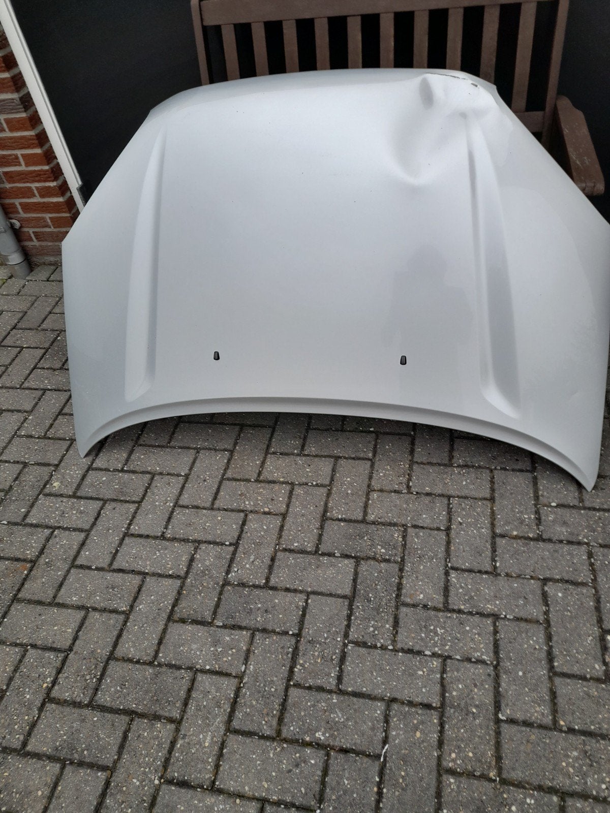 Motorkap zilver - lichte schade, Ophalen of Verzenden, Gebruikt, Motorkap