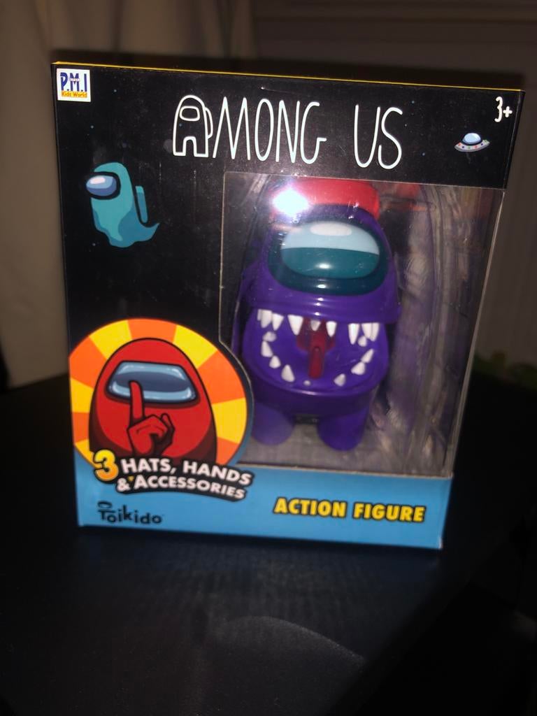 Among Us actiefiguur - Paars met accessoires, Ophalen of Verzenden, Nieuw