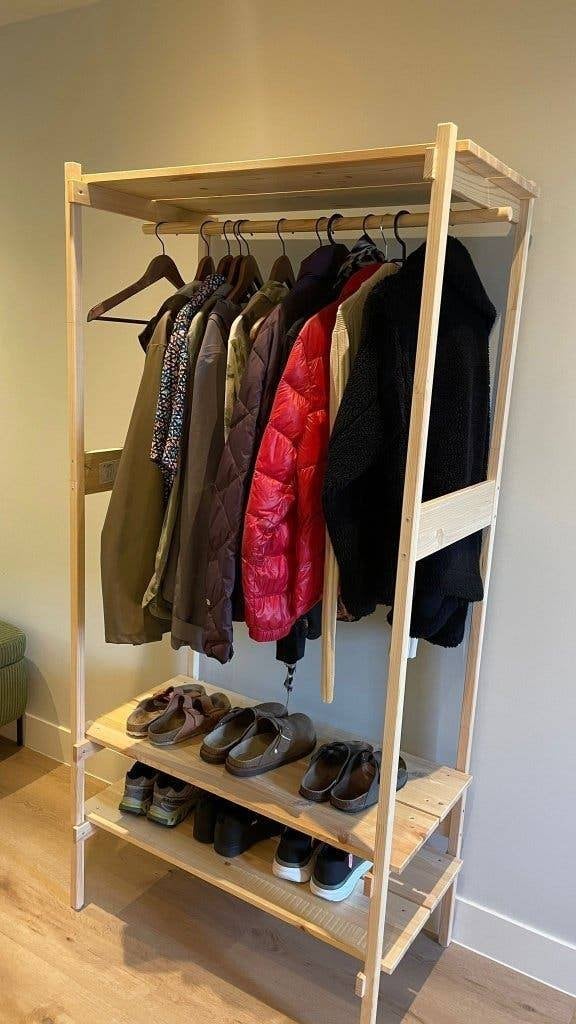 Ikea halmeubel | coatrack | open wardrobe, Ophalen, Met plank(en), Modern, Scandinavisch, Minimalistisch, 50 tot 100 cm
