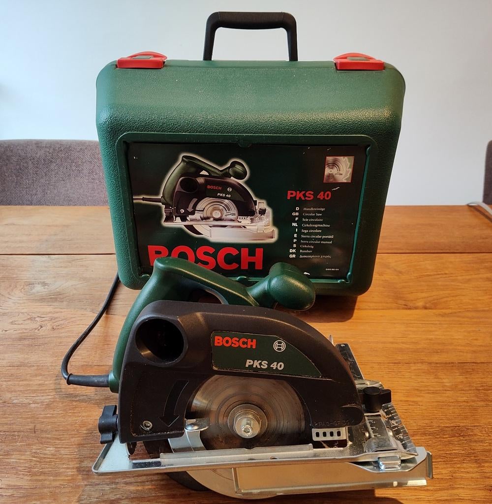 Bosch PKS 40 Cirkelzaag - Zo goed als nieuw, compleet, Ophalen of Verzenden