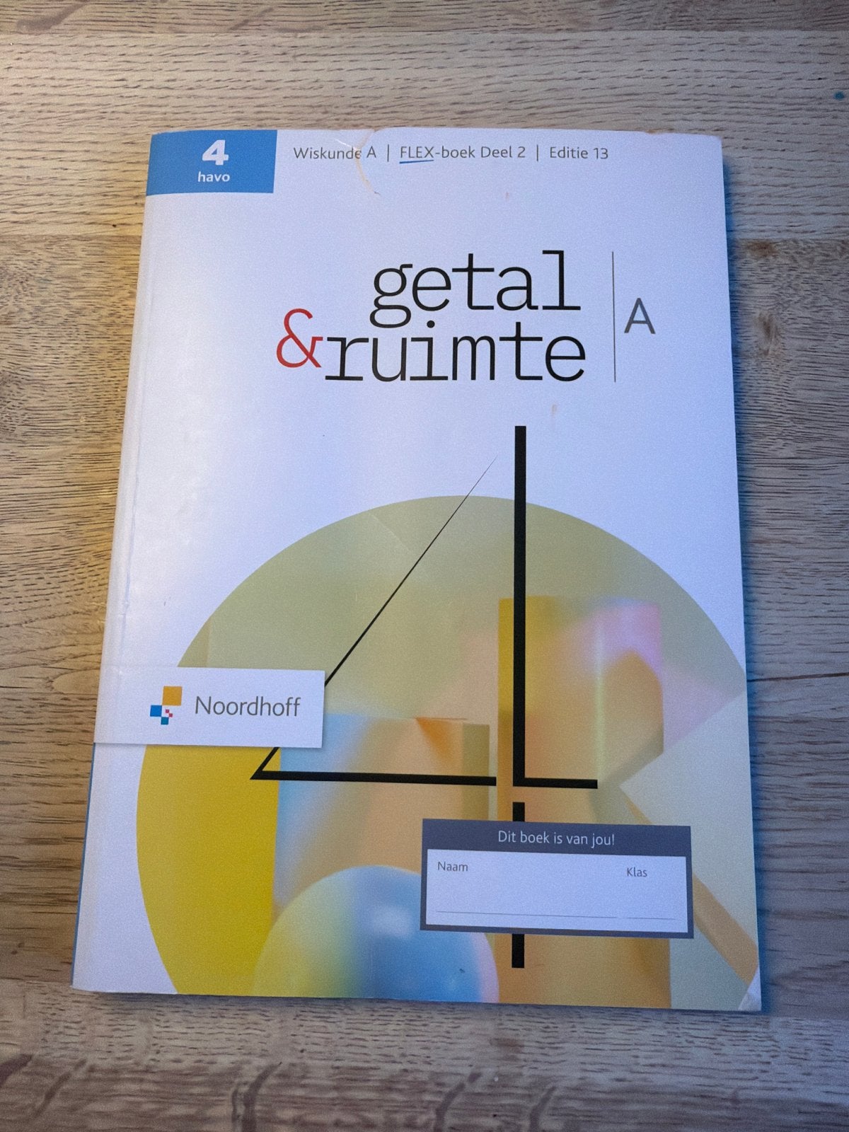 Getal & Ruimte A FLEX-boek Deel 2 Editie 13 4 HAVO, Ophalen of Verzenden, Zo goed als nieuw, HAVO, Wiskunde A