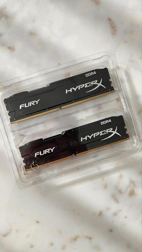 HyperX Fury 16GB (2x8GB) DDR4 RAM Geheugen, Computers en Software, RAM geheugen, DDR4, Nieuw, Ophalen of Verzenden, Desktop