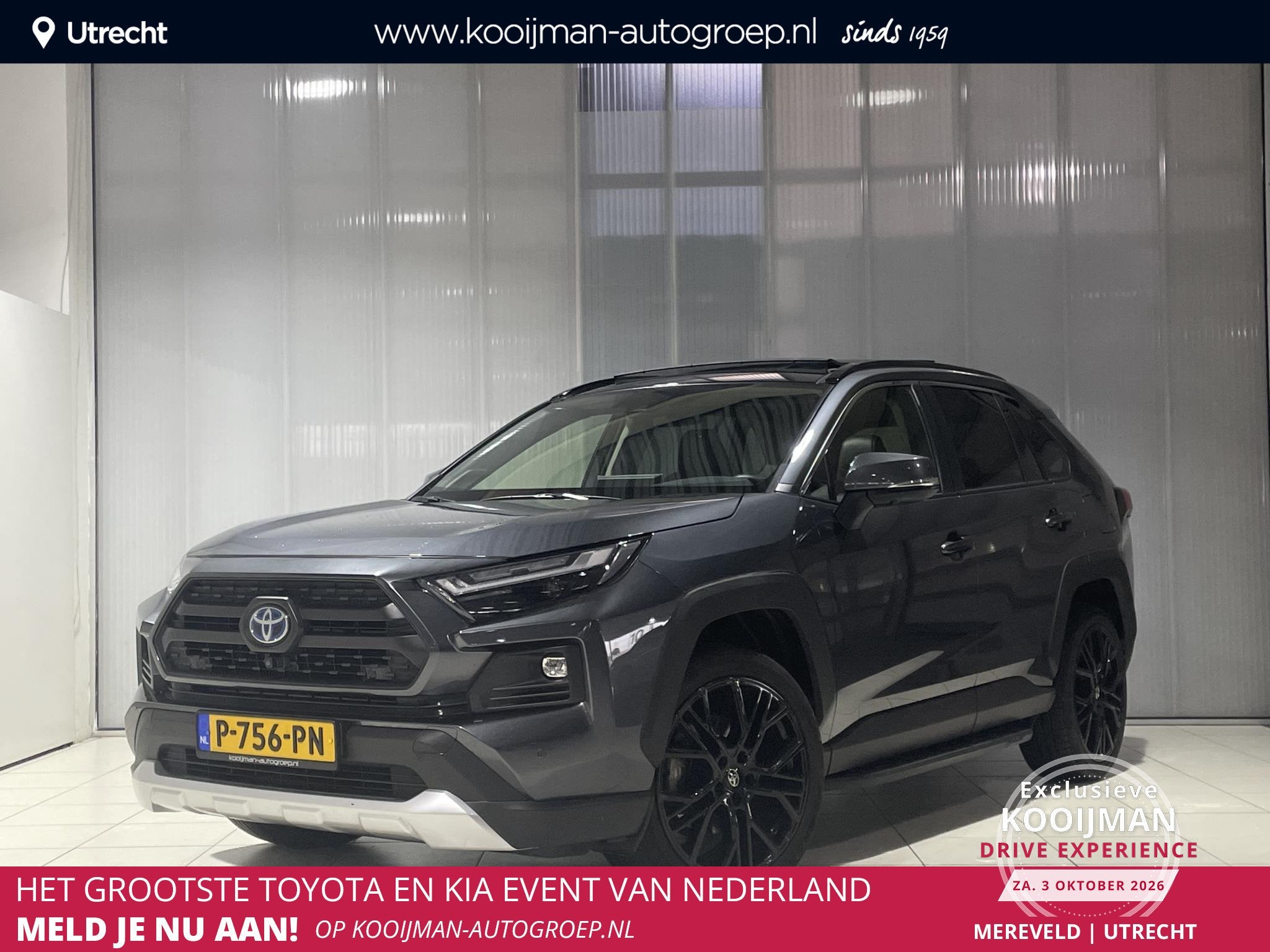 Toyota RAV4 2.5 Hybrid AWD ADVENTURE Schuif/Kanteldak, 360 C, Auto's, Dealer onderhouden, Euro 6, 4 cilinders, 2487 cc