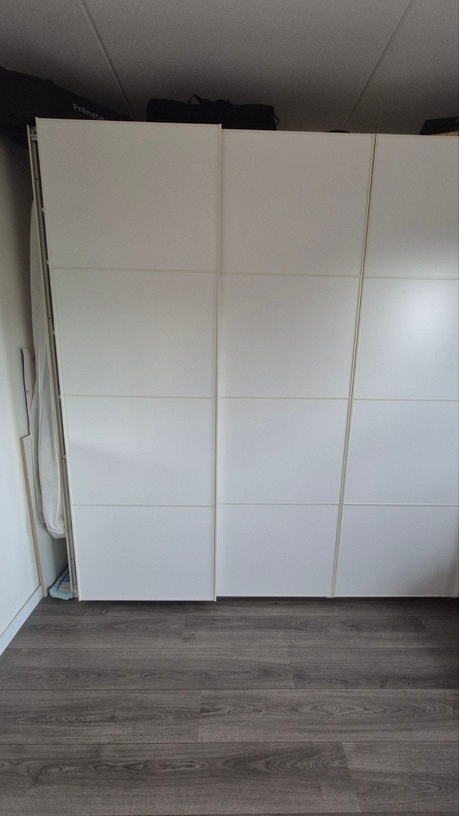 4 witte schuifdeuren, Ophalen, Gebruikt, 50 tot 100 cm, 200 cm of meer