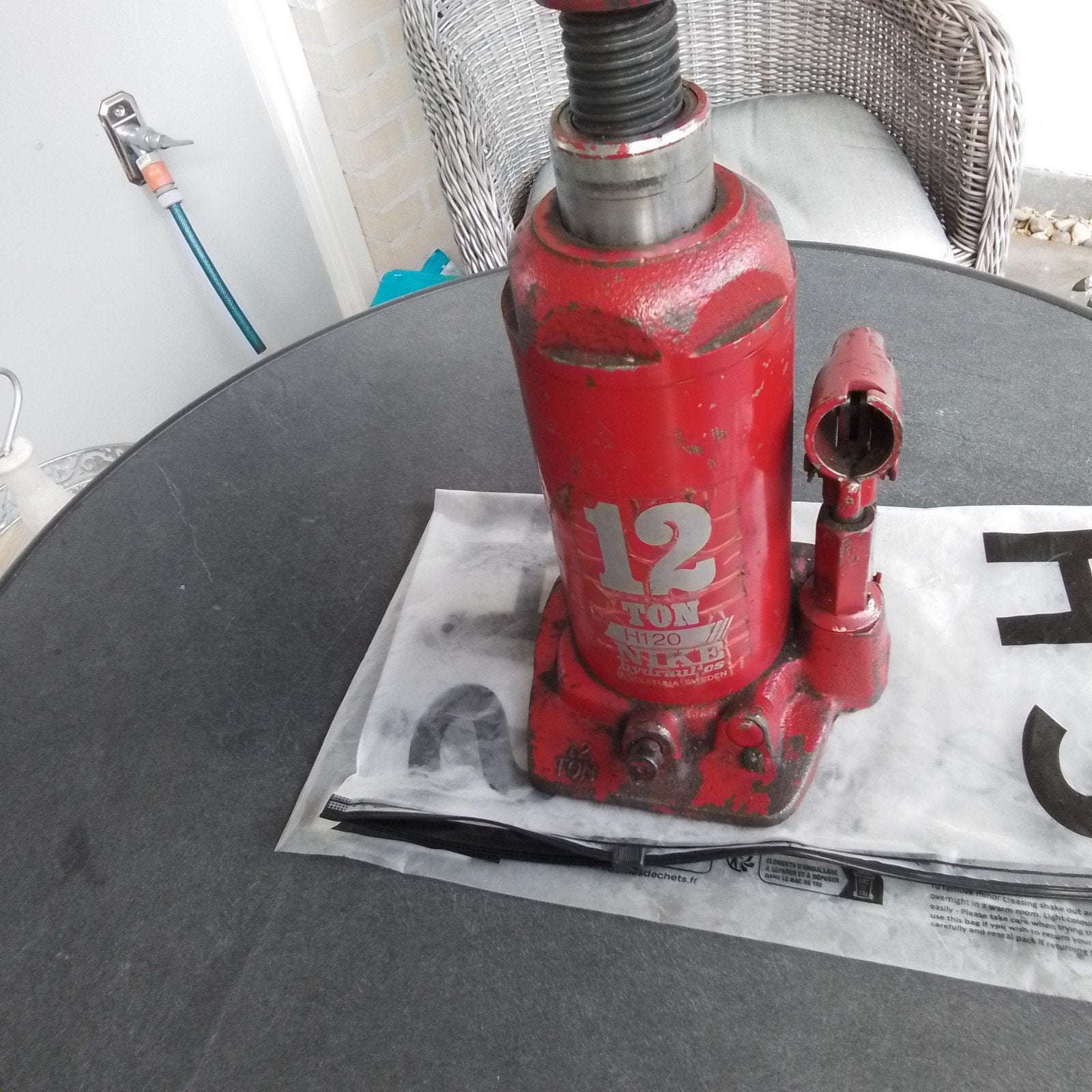 hydraulische  krik, Ophalen, Zo goed als nieuw, Hydraulisch, Garagekrik