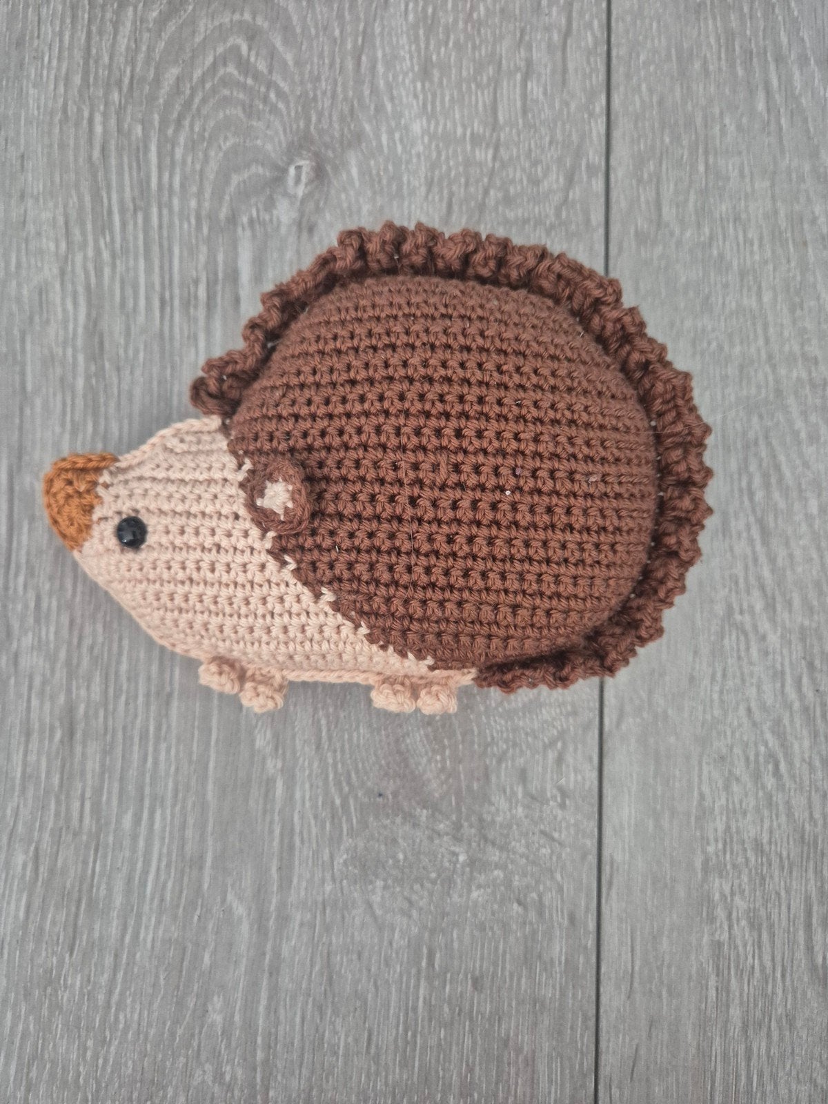 Handgehaakte egel knuffel van Christel Krukkert, Ophalen of Verzenden, Nieuw, Klein (minder dan 20 cm)