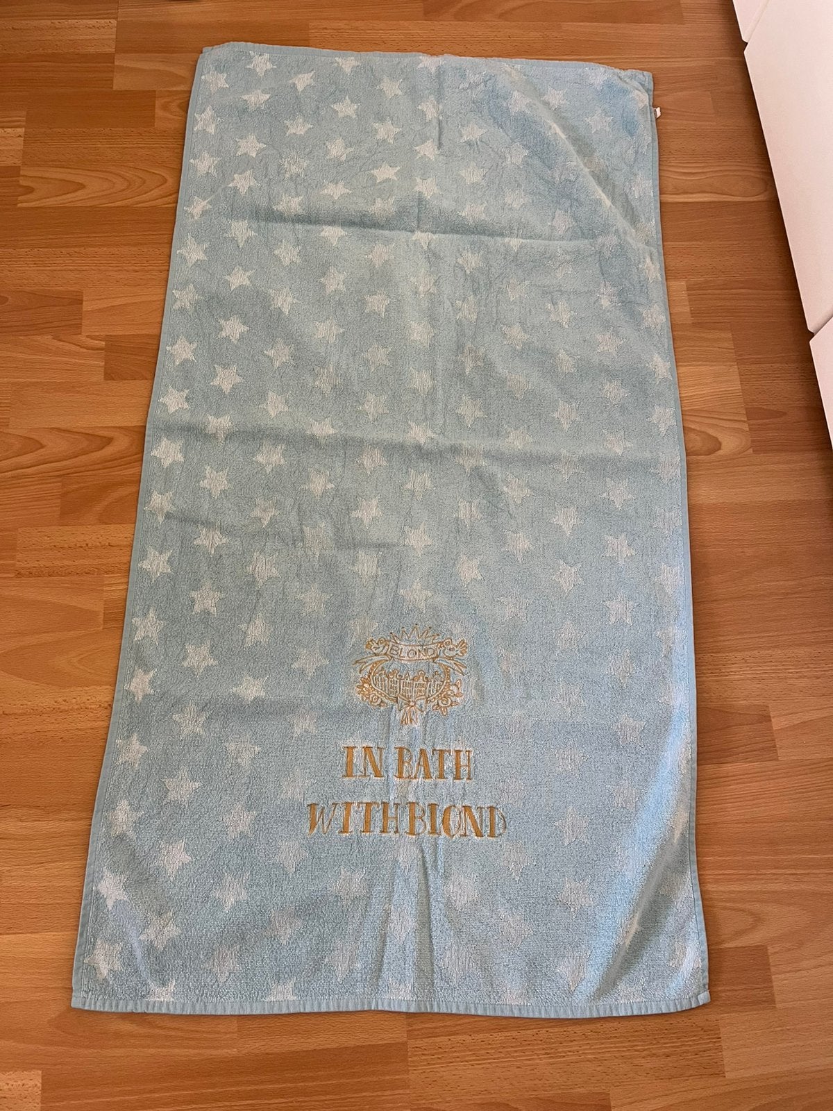 Badhanddoek Blond lichtblauw, Huis en Inrichting, Blauw, Overige merken, Badlaken, Ophalen of Verzenden