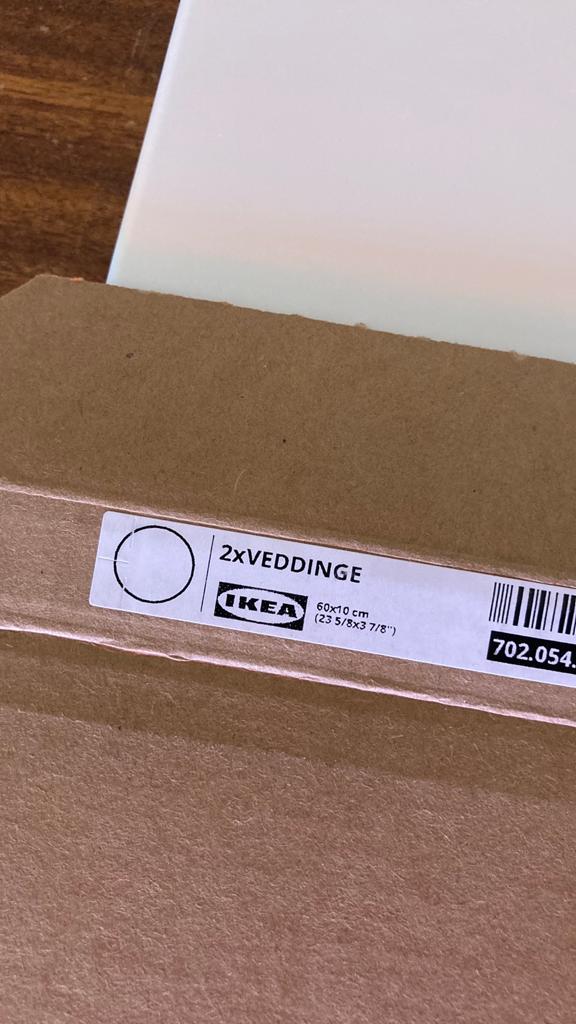 Gratis! Eén ladefront Ikea Veddinge 60x10cm wit, Ophalen, Wit, Nieuw, 50 tot 100 cm